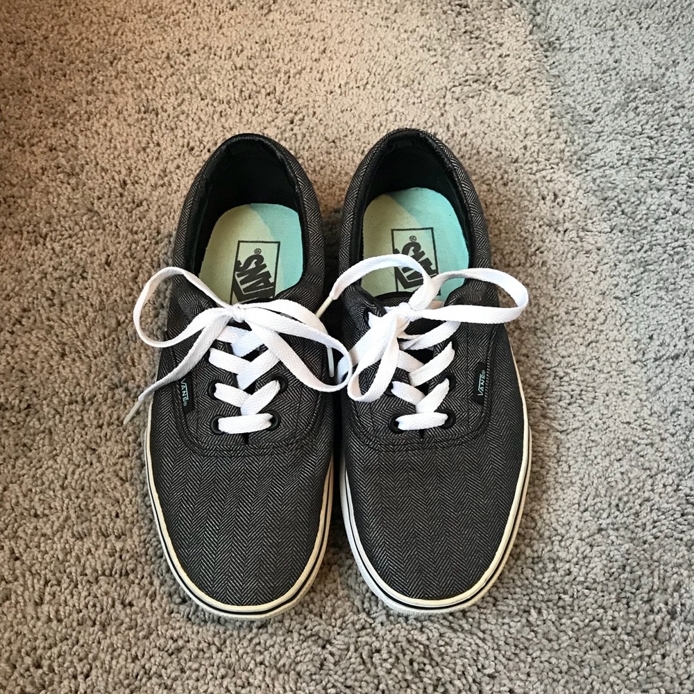 Black Herringbone Vans
